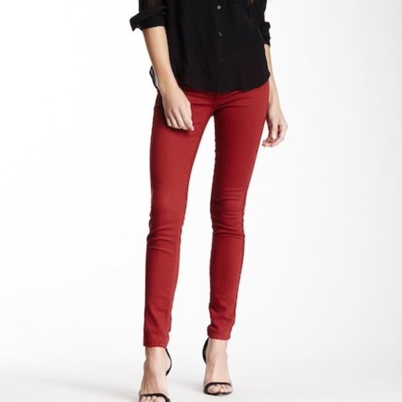 Rich & Skinny Denim - Denim Pants  Red "Legacy Skinny Jeans" Made in USA